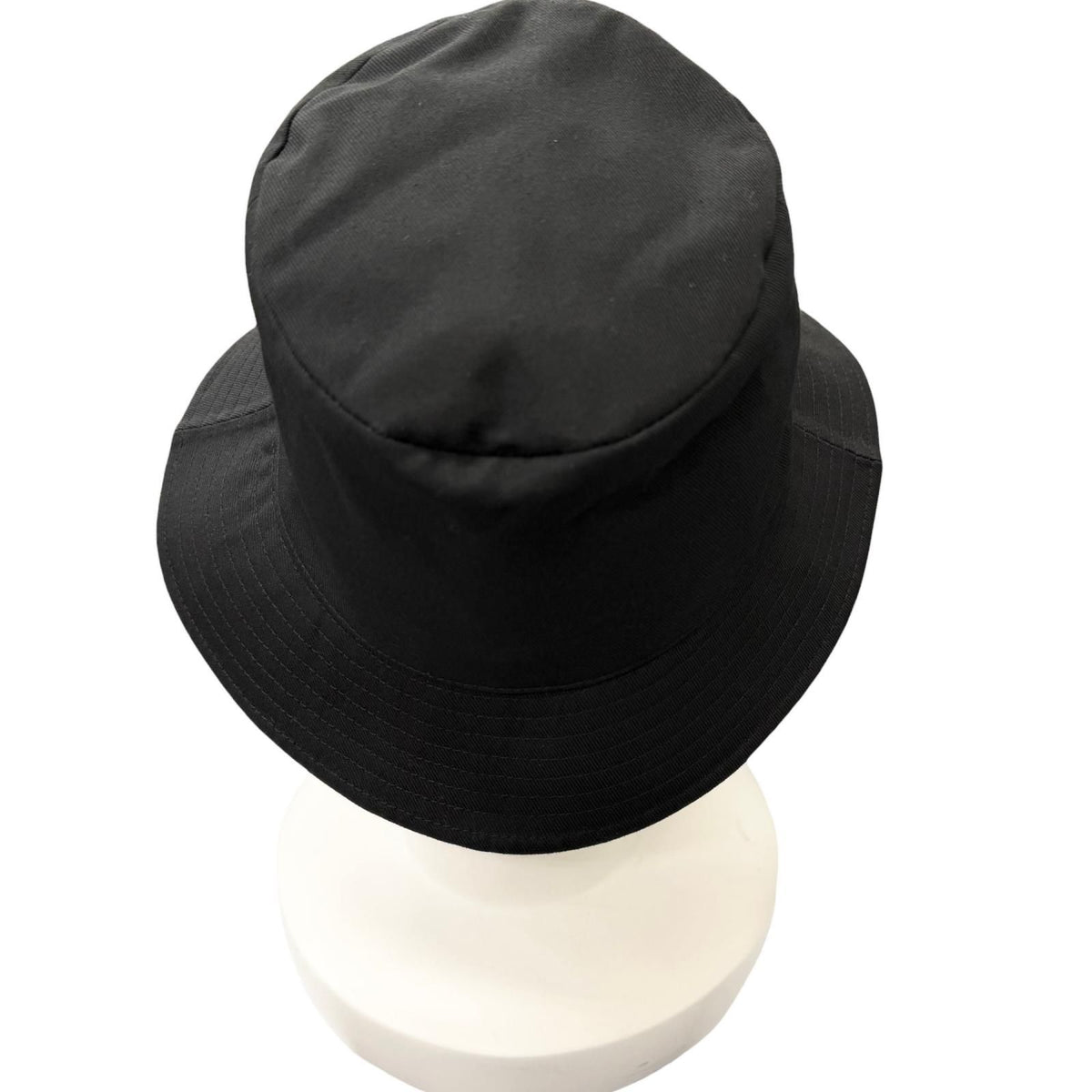Celine Logo Print Cotton Gabardine Bucket Hat Black — view 4