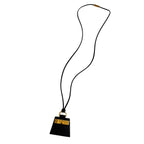 Hermes Monpetit Kelly PM Mon Petit Gold Leather Necklace Black — view 3