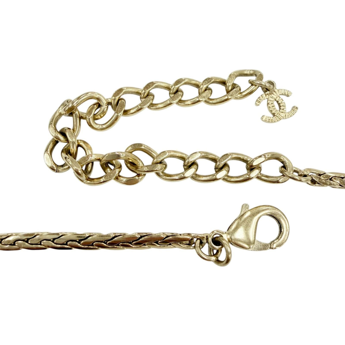 Chanel CC Logo Bijou Decoration Necklace Choker Silver Gold — view 6