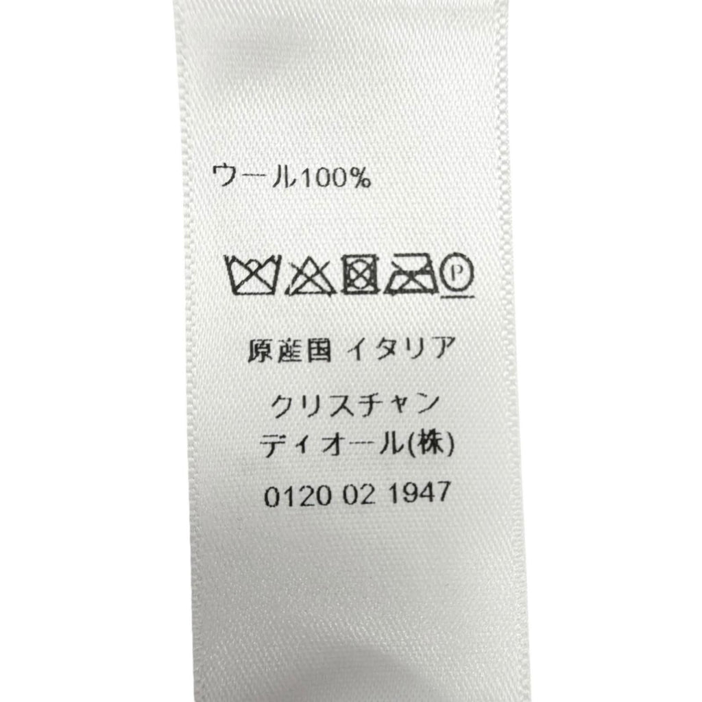 Dior Wool 100% Logo Scarf with Fringe Black Gray — view 8