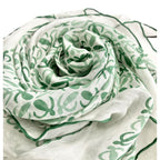 Loewe Vintage Anagram All Over Print Silk Scarf Bandana White Green — view 3