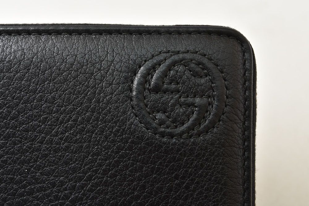Gucci Wallet Soho Zip Around Leather Black Silver — view 4
