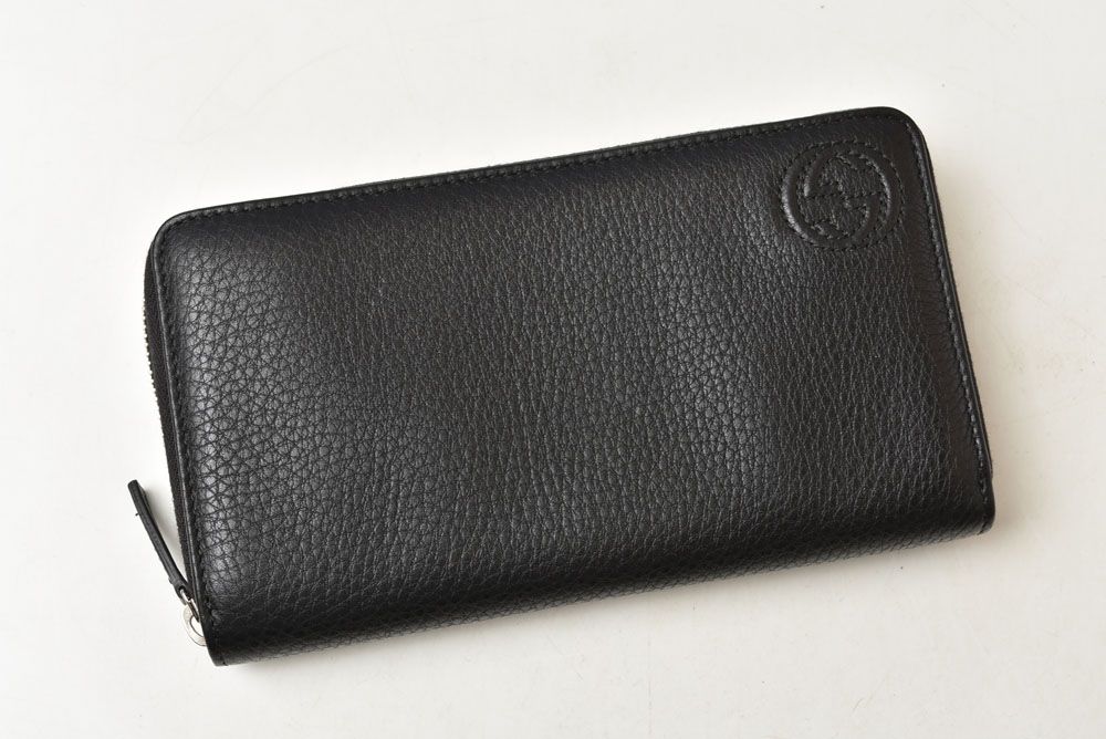 Gucci Wallet Soho Zip Around Leather Black Silver — view 2