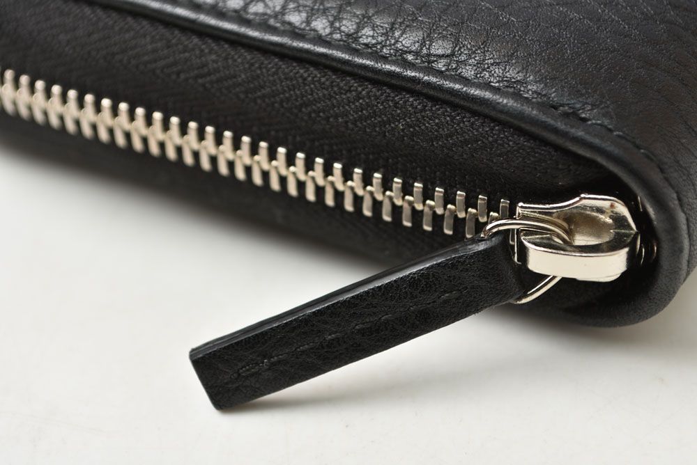 Gucci Wallet Soho Zip Around Leather Black Silver — view 5