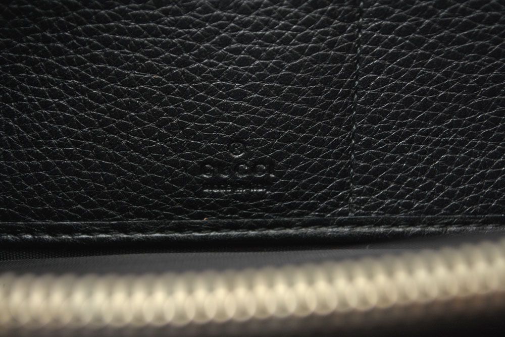Gucci Wallet Soho Zip Around Leather Black Silver — view 8