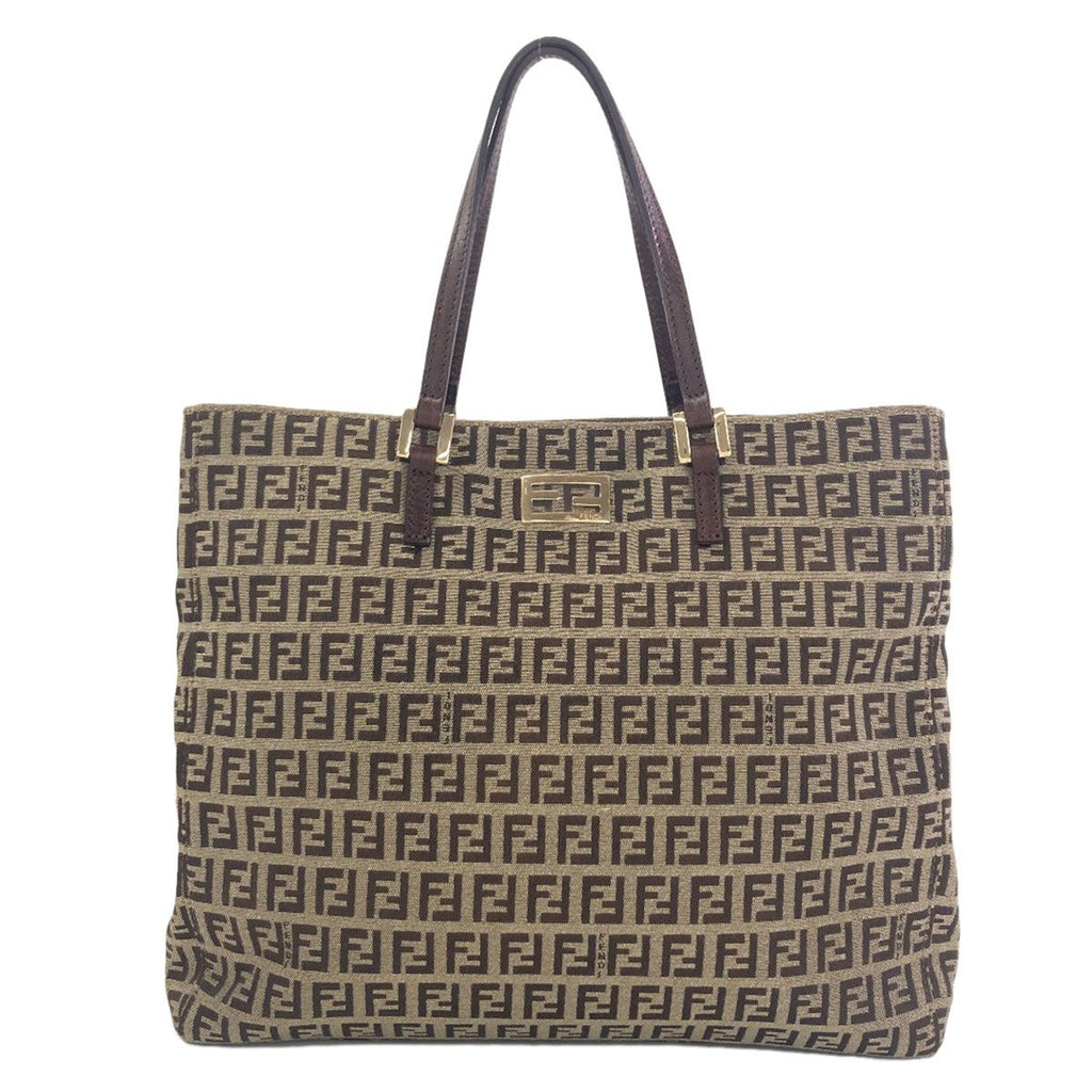 Fendi Zucchino Pattern Tote Bag Canvas