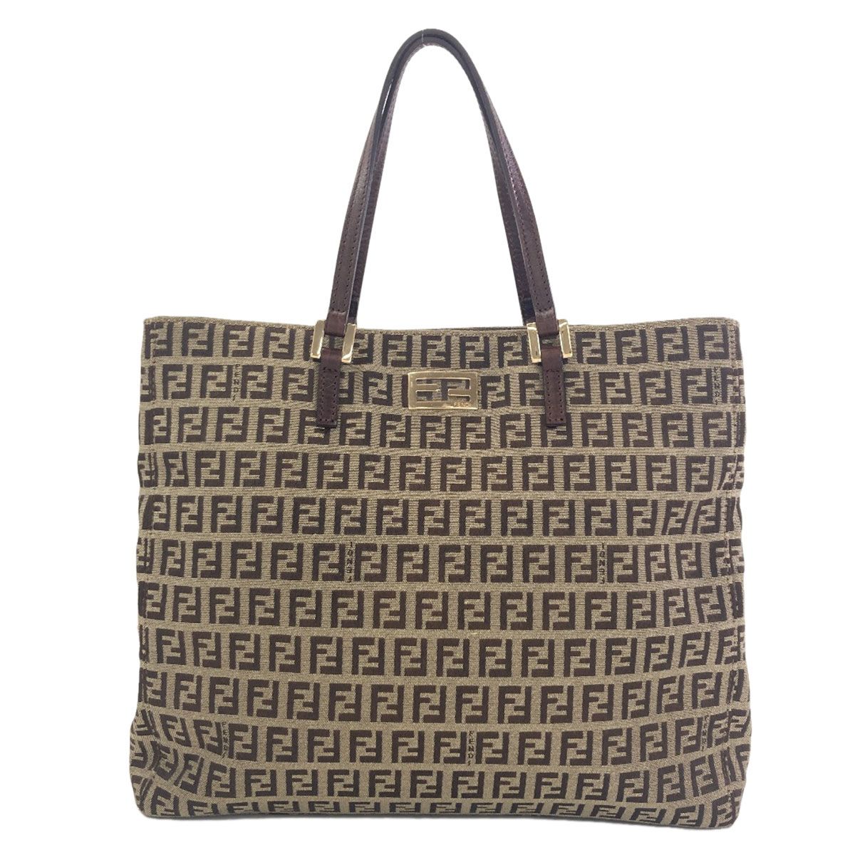 Fendi Zucchino Pattern Tote Bag Canvas