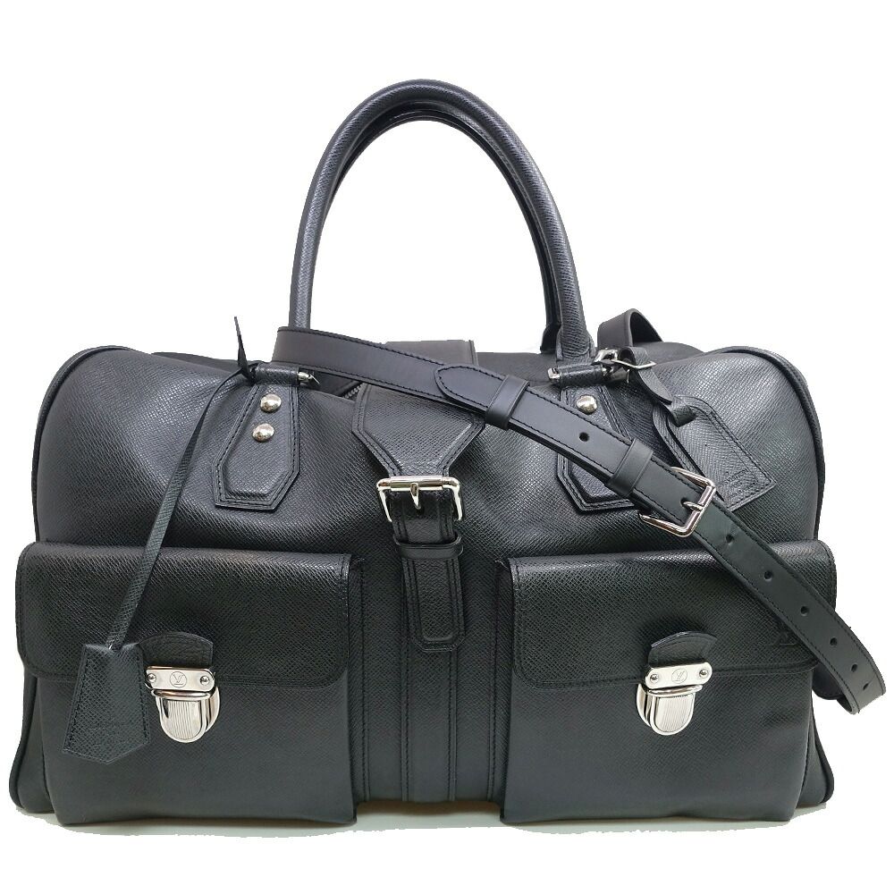 Louis Vuitton Yvan Taiga BK Silver Boston Bag Shoulder