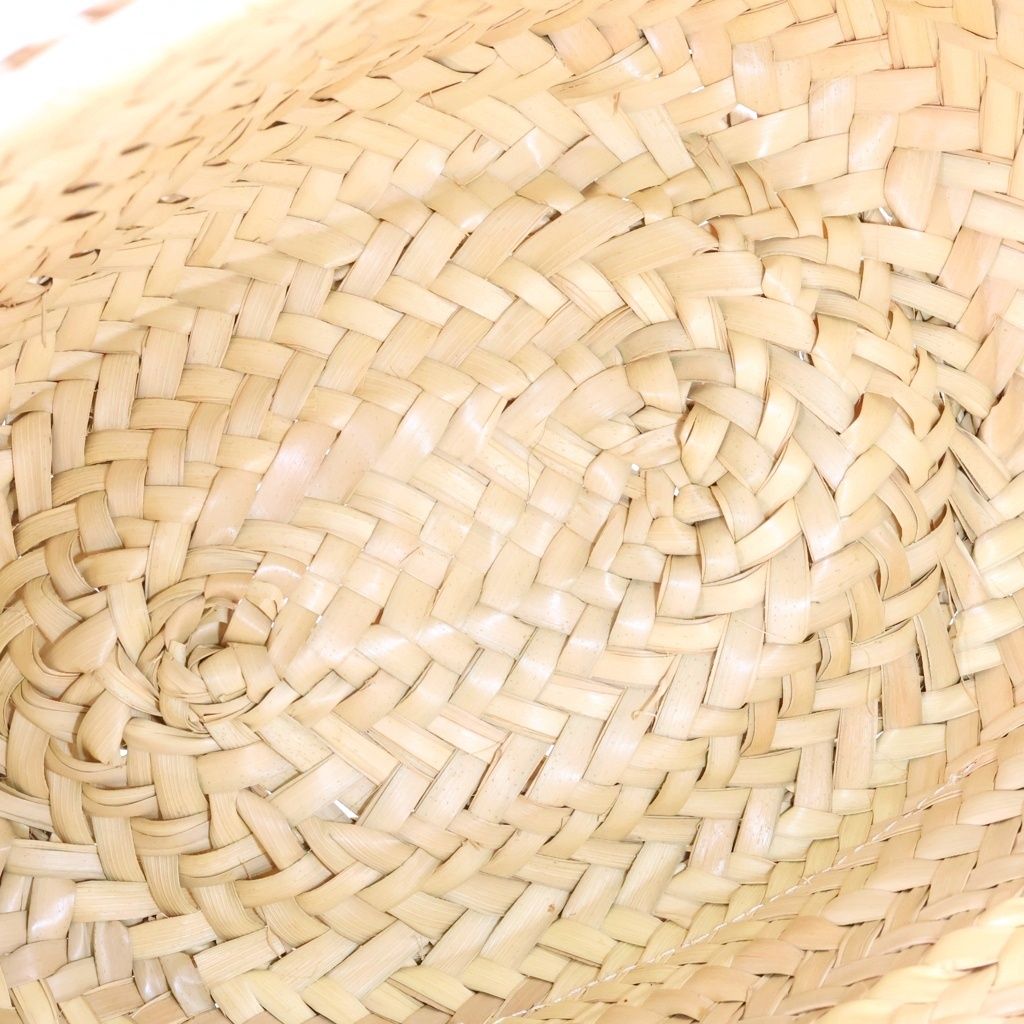 Loewe Anagram Small Basket Bag Handbag Beige White Leather Raffia — view 8