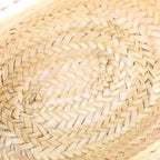 Loewe Anagram Small Basket Bag Handbag Beige White Leather Raffia — view 8