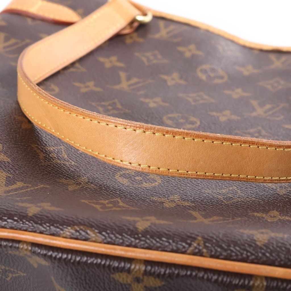 Louis Vuitton Monogram Batignolles Vertical Tote Bag Brown Leather Gold — view 7