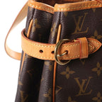 Louis Vuitton Monogram Batignolles Vertical Tote Bag Brown Leather Gold — view 6