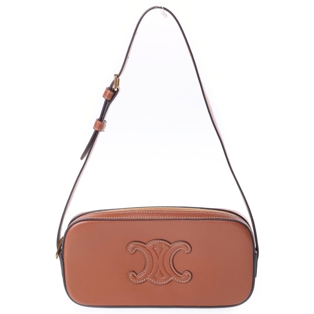 Celine Cuir Triomphe Camera Bag Leather Brown