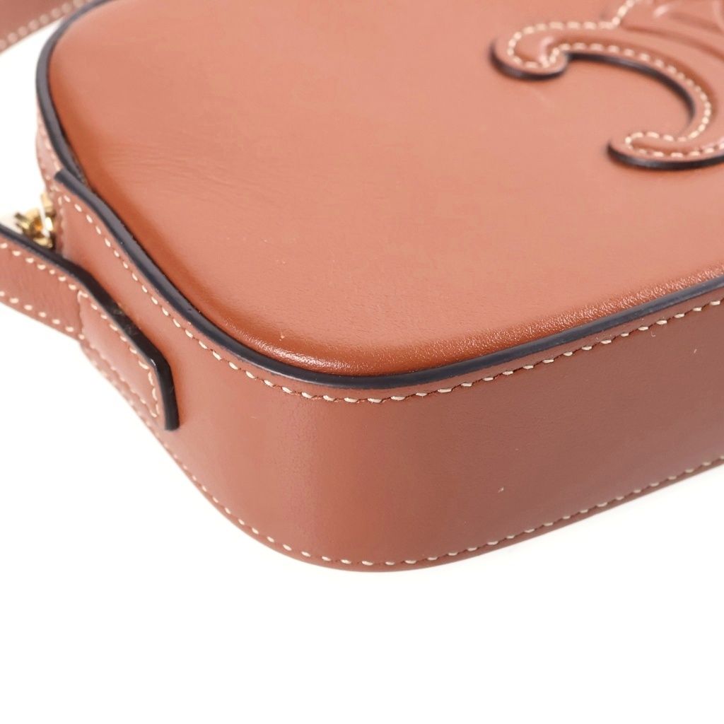 Celine Cuir Triomphe Camera Bag Leather Brown — view 5