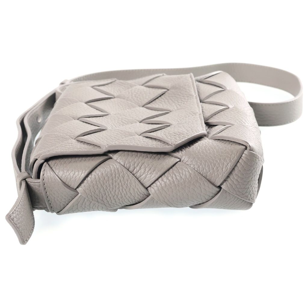 Bottega Veneta Diago Intrecciato Gray Leather Shoulder Bag — view 3