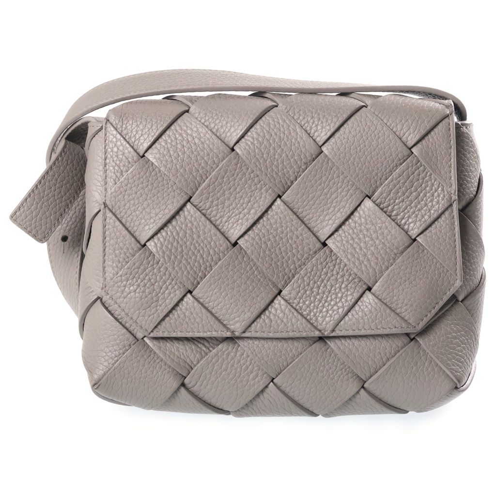 Bottega Veneta Diago Intrecciato Gray Leather Shoulder Bag