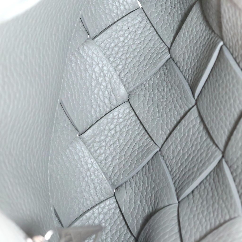 Bottega Veneta Diago Intrecciato Gray Leather Shoulder Bag — view 7