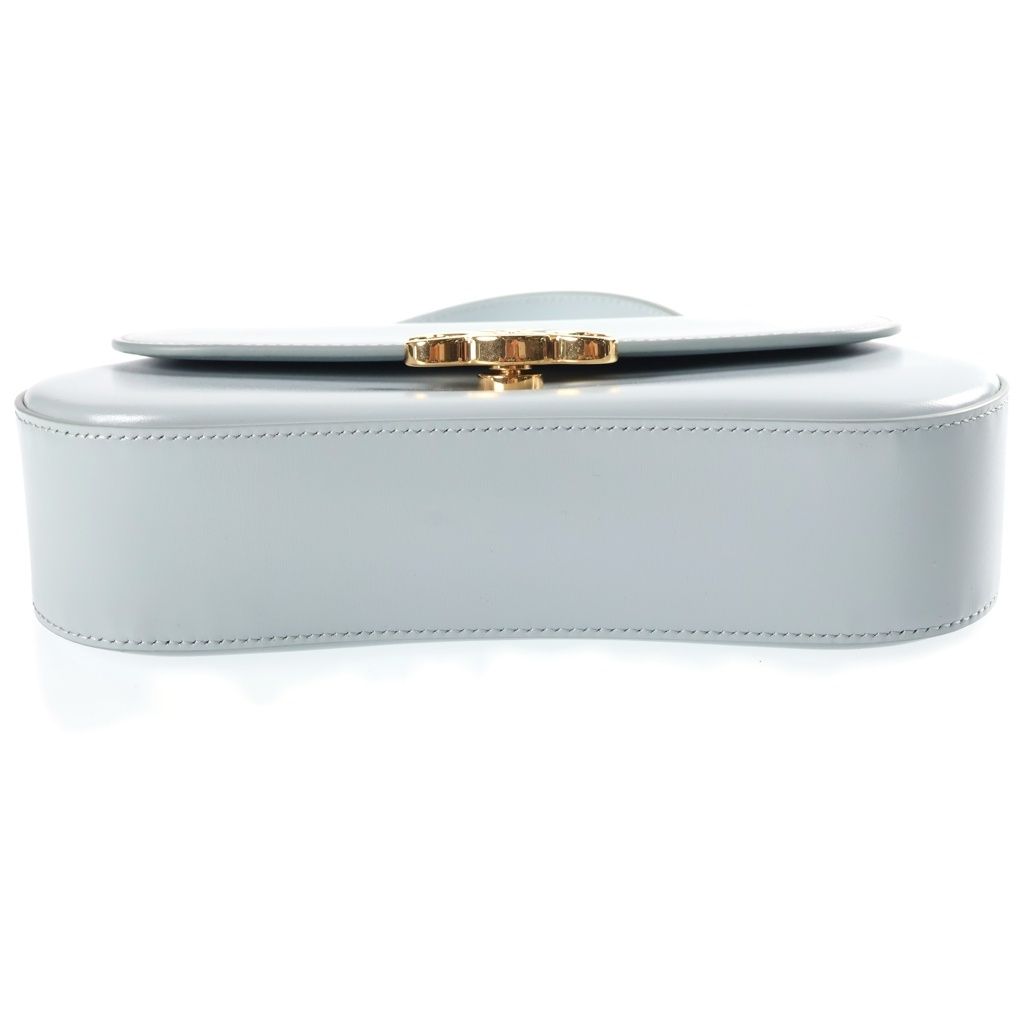 Celine Triomphe Teen Laura Leather 2-Way Handbag Light Blue — view 4