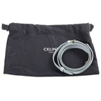 Celine Triomphe Teen Laura Leather 2-Way Handbag Light Blue — view 8