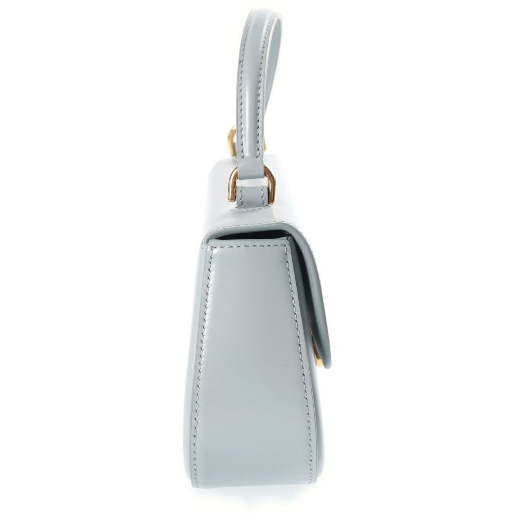 Celine Triomphe Teen Laura Leather 2-Way Handbag Light Blue — view 3