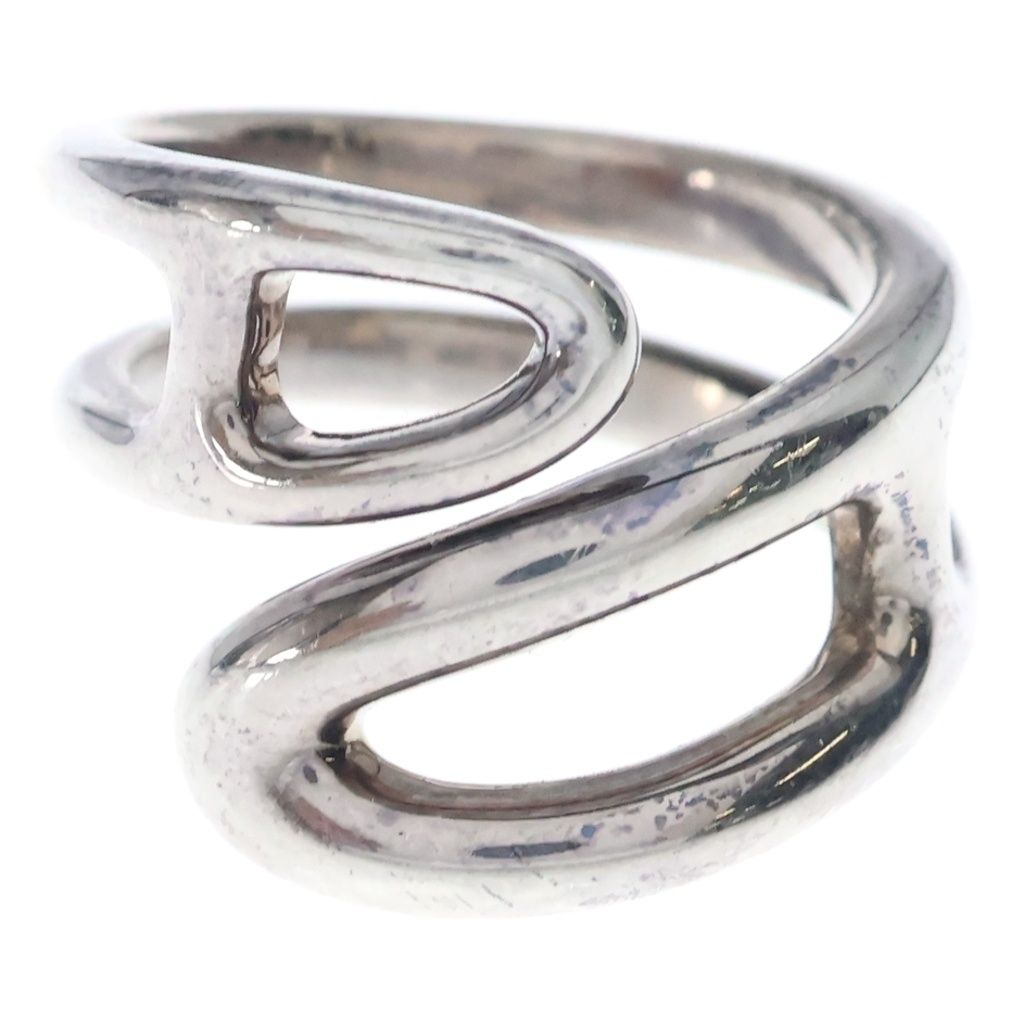 Hermes Chaine D'ancre Punk Ring Silver