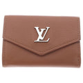 Louis Vuitton Portefeuille Lock Mini Trifold Wallet Brown