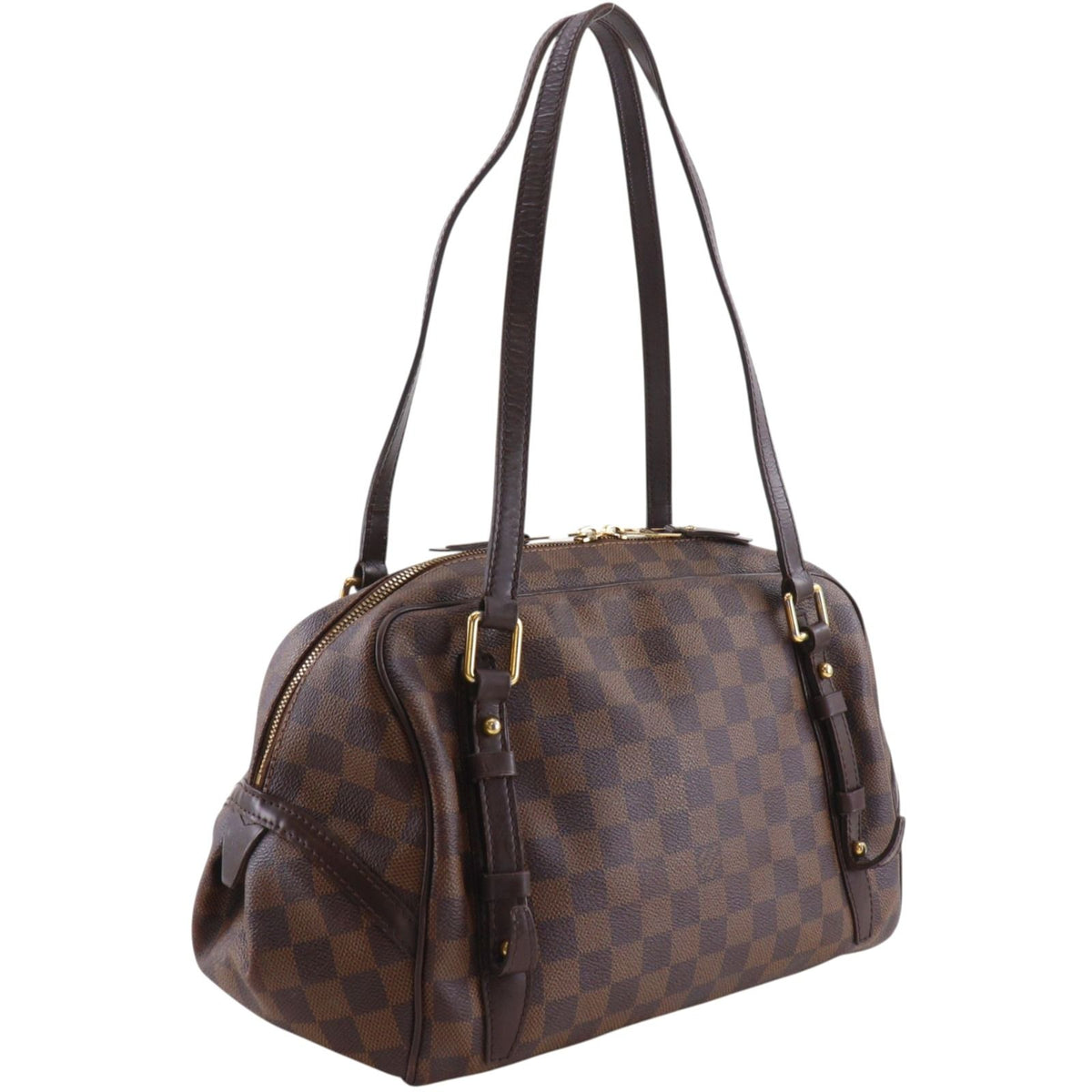 Louis Vuitton Rivington PM Damier Canvas Brown Tote Bag — view 3