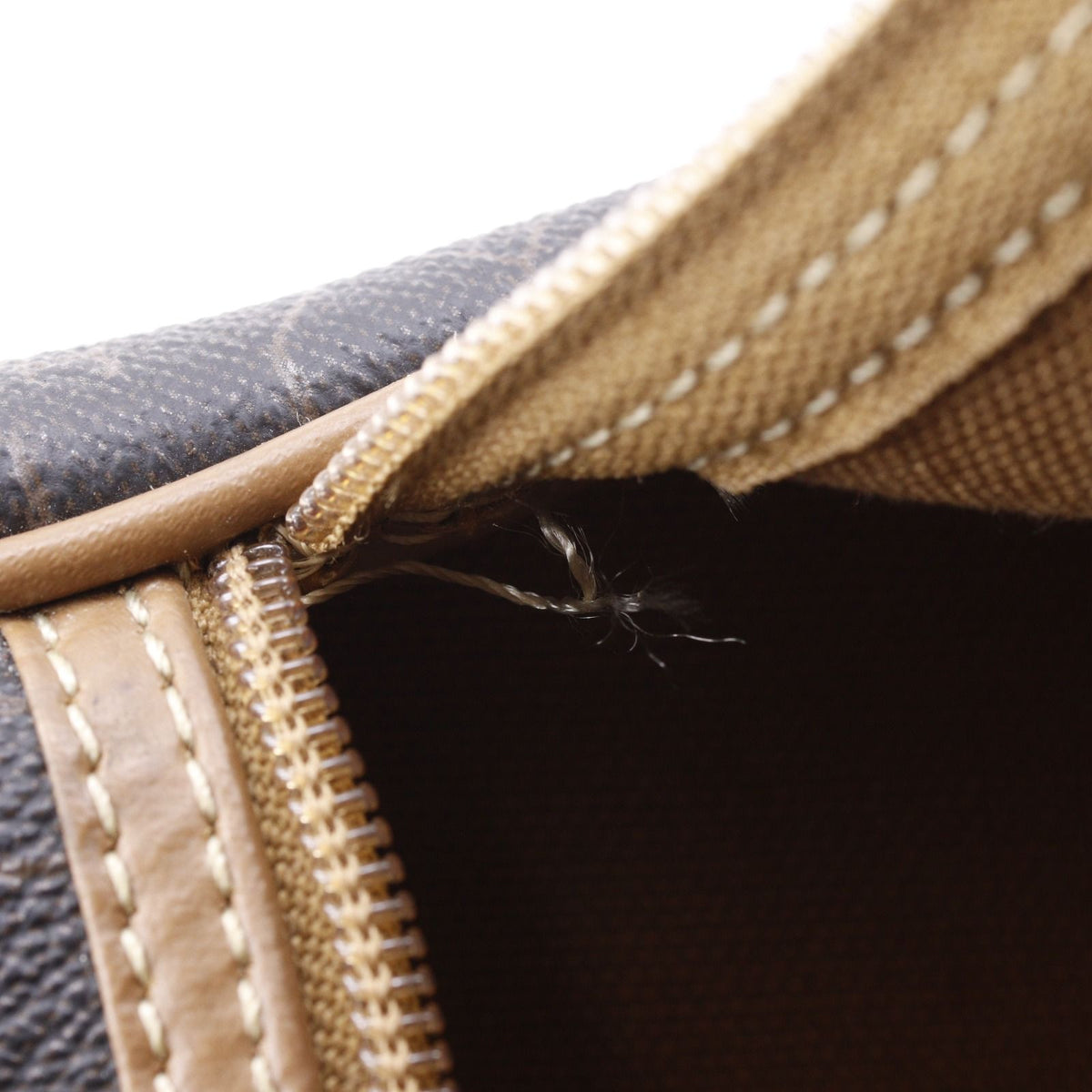 Dior Honeycomb Pattern Vintage Brown Boston Bag — view 7