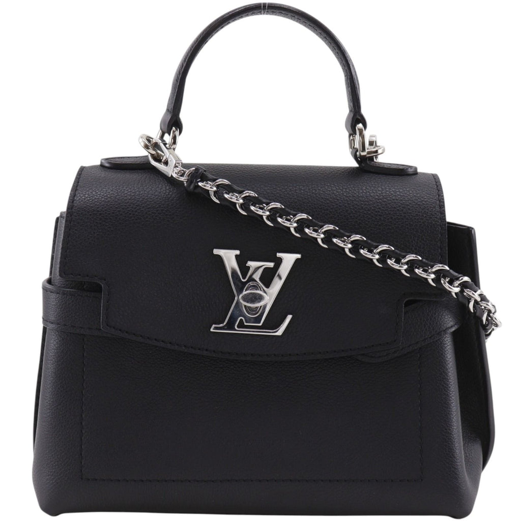 Louis Vuitton Lockme Ever Mini 2-Way Shoulder Calfskin Black Handbag