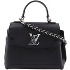Louis Vuitton Lockme Ever Mini 2-Way Shoulder Calfskin Black Handbag