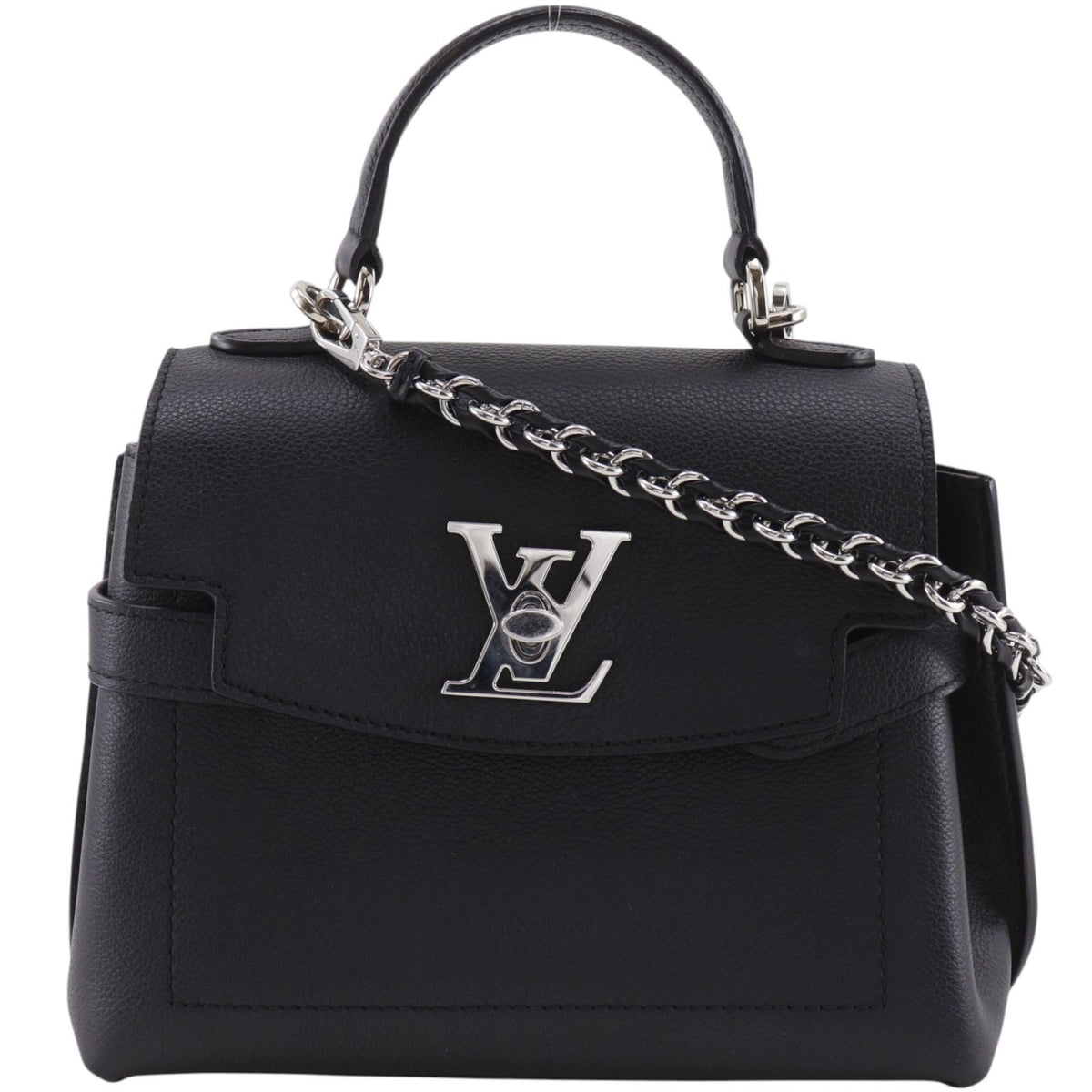 Louis Vuitton Lockme Ever Mini 2-Way Shoulder Calfskin Black Handbag