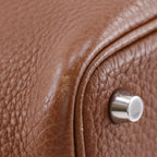 Hermes Picotin Lock 18 PM Taurillon Clemence Gold Brown Silver Handbag — view 4
