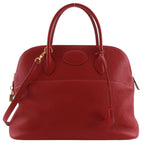 Hermes Bolide 35 2-Way Shoulder Taurillon Clemence Red P Handbag