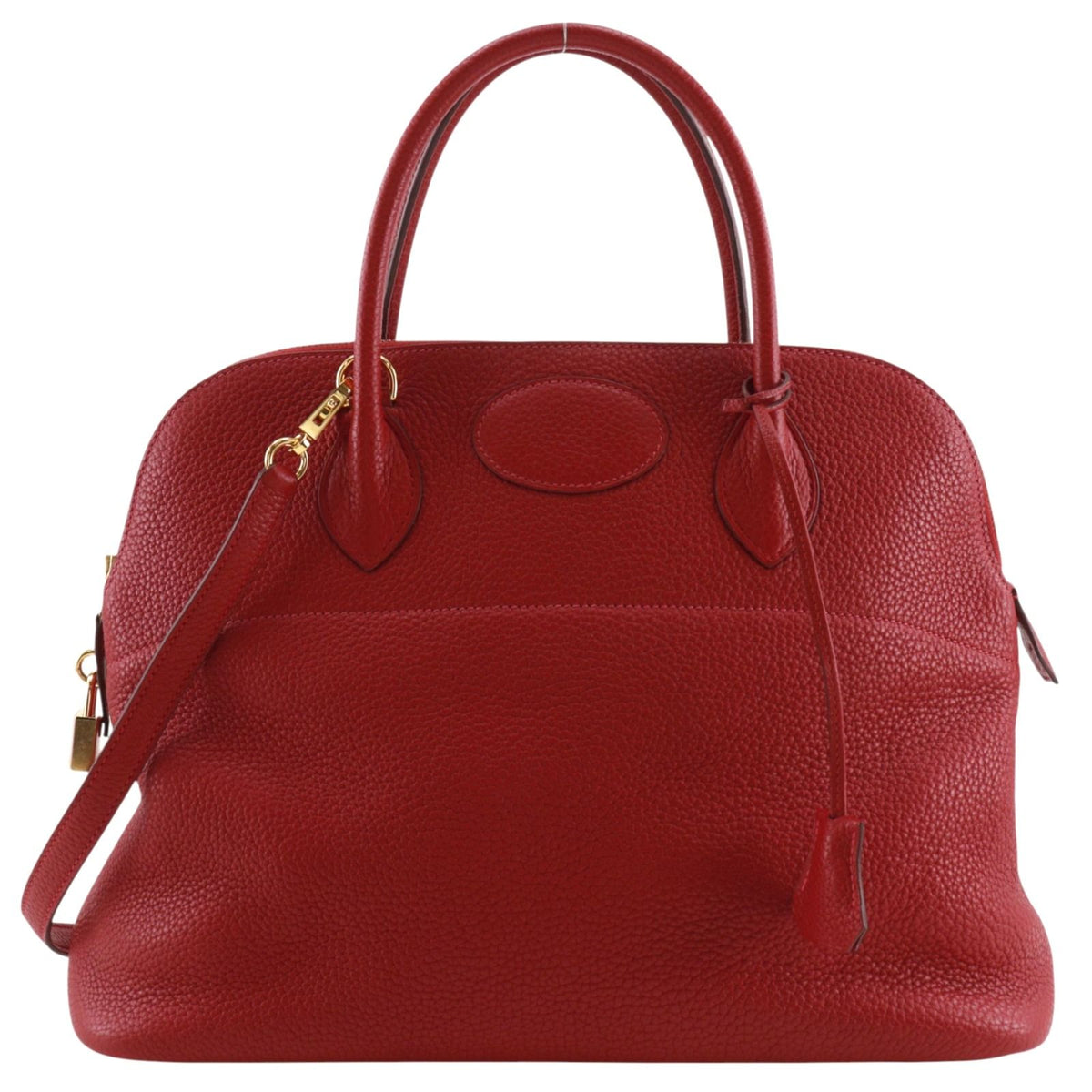 Hermes Bolide 35 2-Way Shoulder Taurillon Clemence Red P Handbag