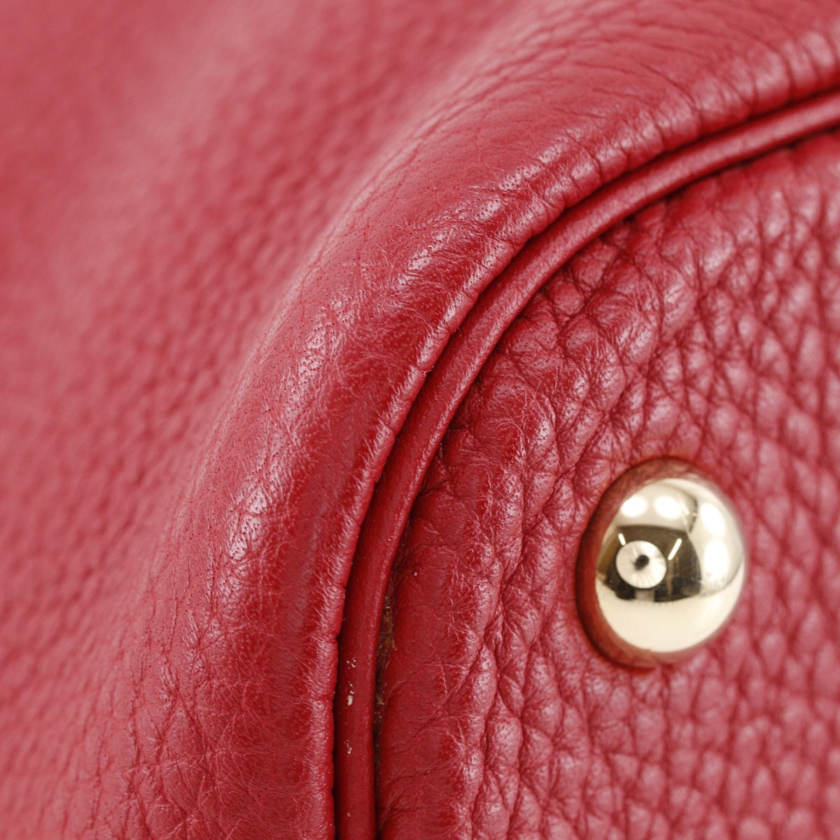 Hermes Bolide 35 2-Way Shoulder Taurillon Clemence Red P Handbag — view 4
