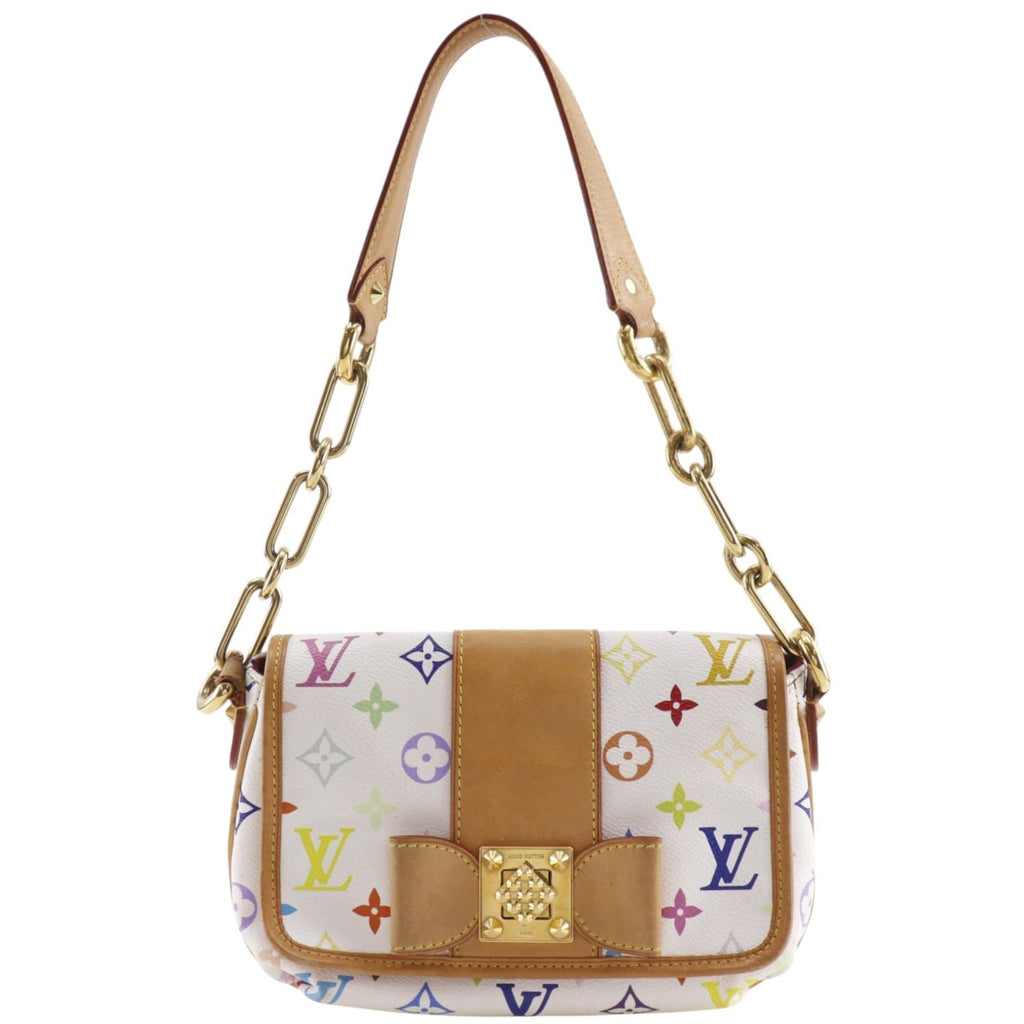 Louis Vuitton Patti Ribbon Monogram Multicolor Blanc White Shoulder Bag
