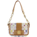 Louis Vuitton Patti Ribbon Monogram Multicolor Blanc White Shoulder Bag