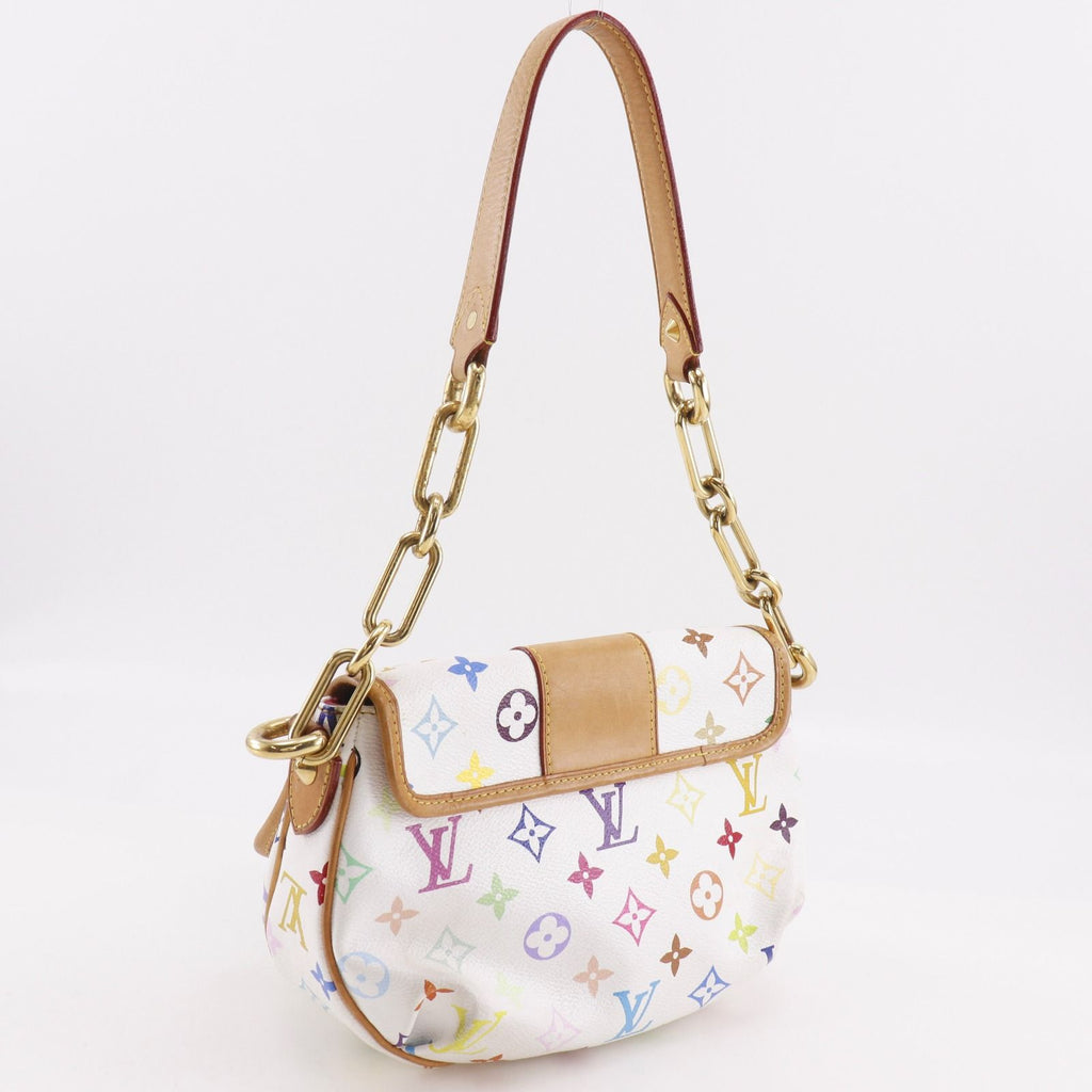 Louis Vuitton Patti Ribbon Monogram Multicolor Blanc White Shoulder Bag — view 3