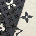 Louis Vuitton Echarpe All You Need Wool Silk Blend Monogram Scarf Gray — view 4