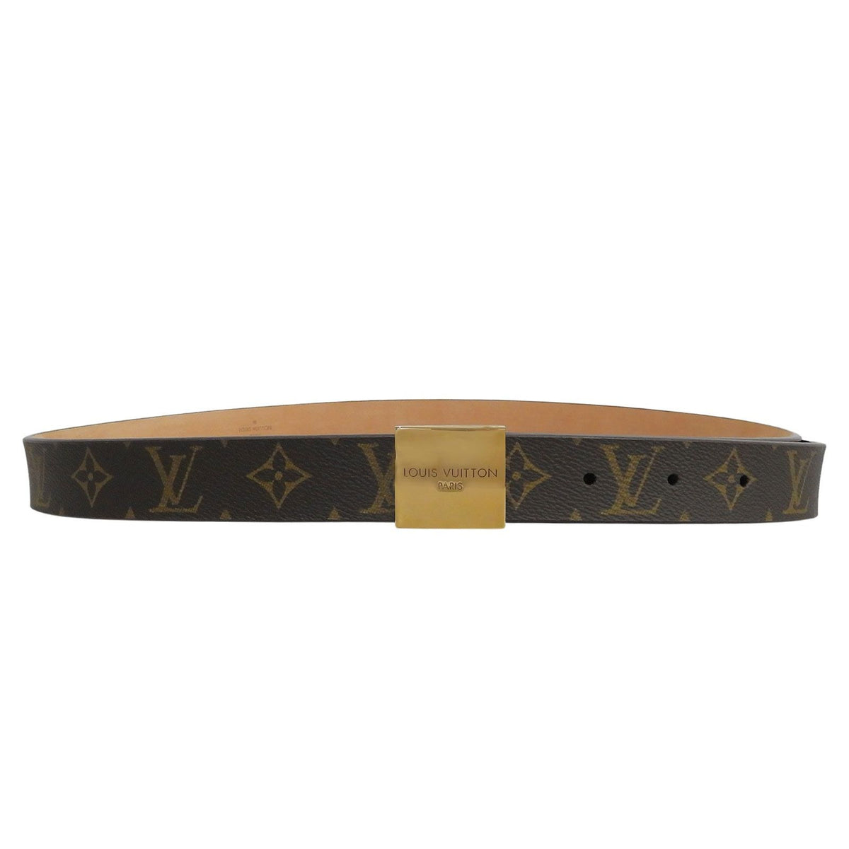Louis Vuitton Ceinture Monogram Canvas Belt Gold — view 3