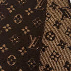 Louis Vuitton Logomania Scarf Shine Wool Silk Brown with Fringe — view 4