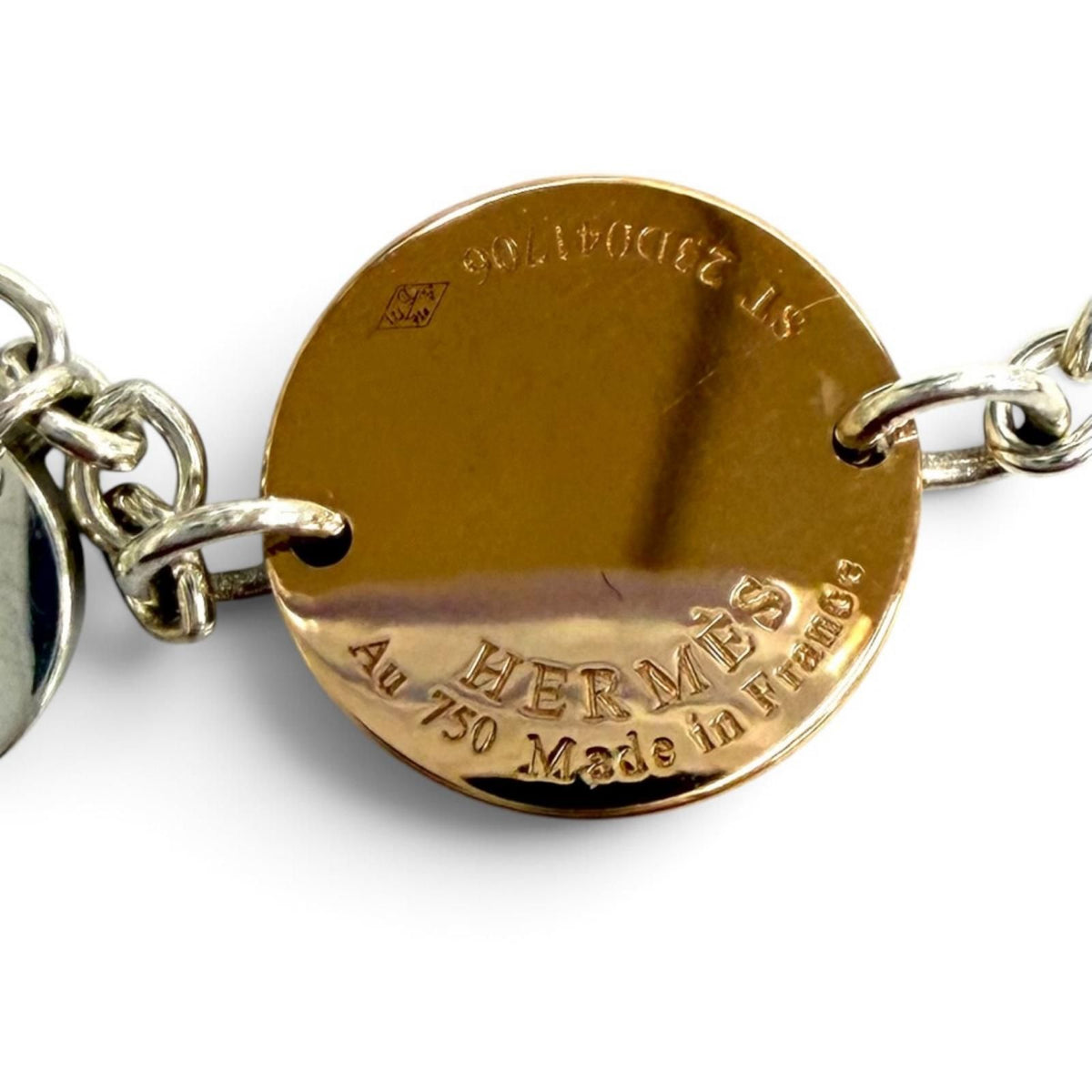 Hermes Ex-Libris Bracelet Pink Gold Silver — view 7