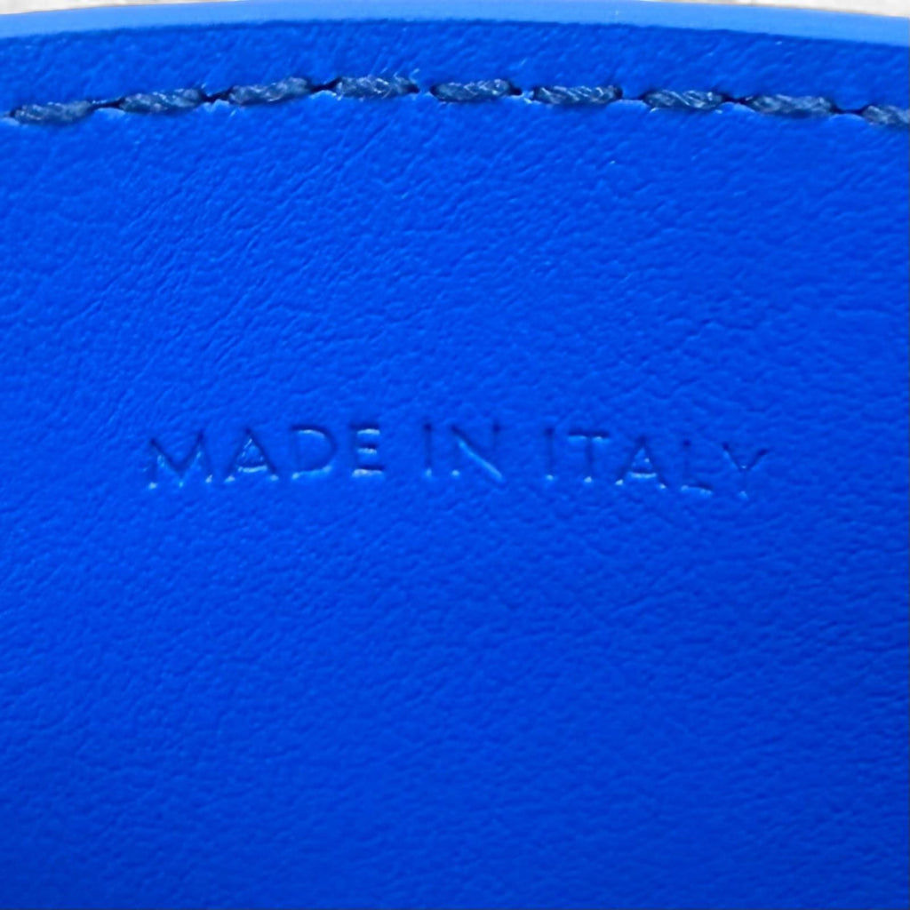 Celine Logo Leather Card Case Blue — view 7