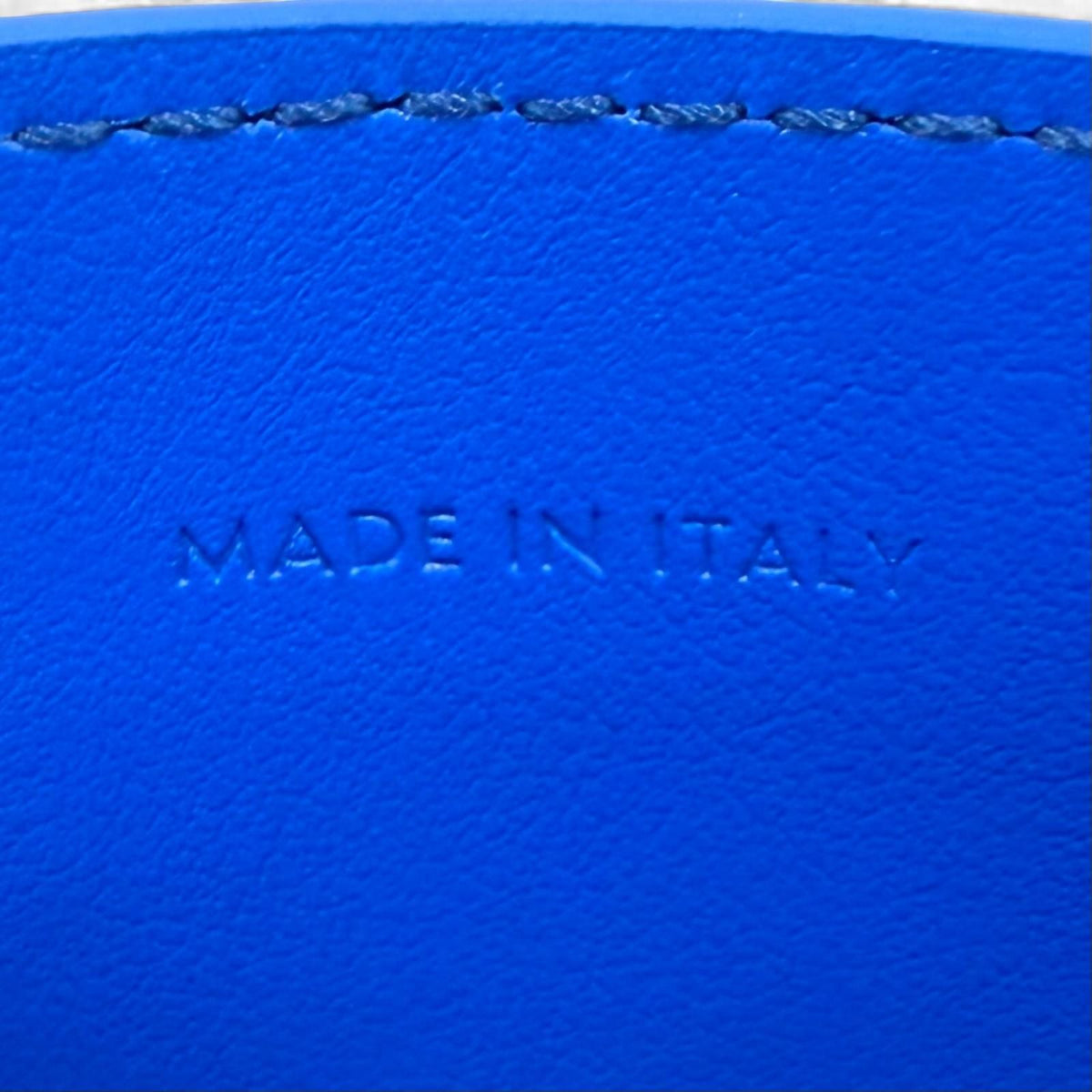 Celine Logo Leather Card Case Blue — view 7