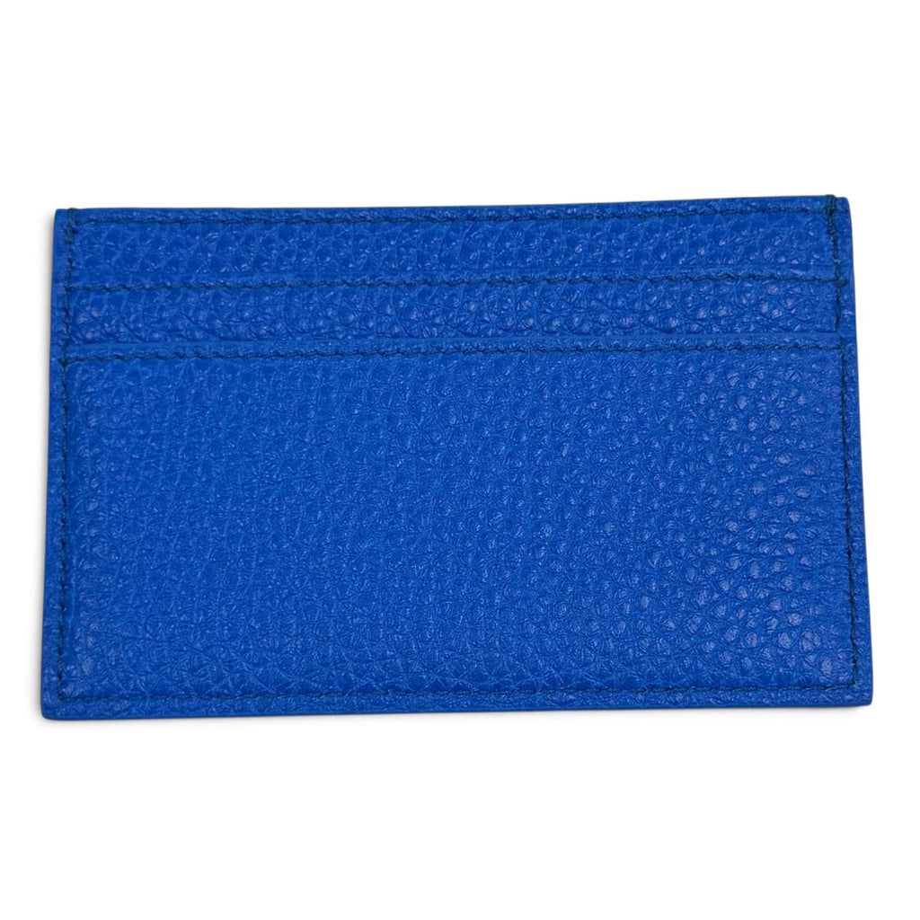 Celine Logo Leather Card Case Blue — view 2