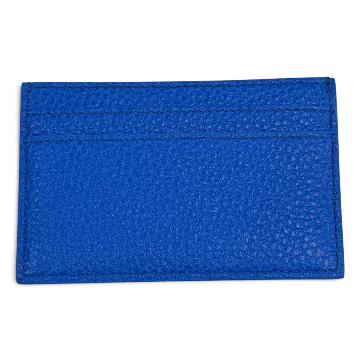 Celine Logo Leather Card Case Blue — view 2