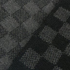 Louis Vuitton Echarpe Petit Damier Wool 100% Scarf Black Gray — view 4