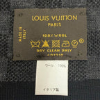 Louis Vuitton Echarpe Petit Damier Wool 100% Scarf Black Gray — view 6