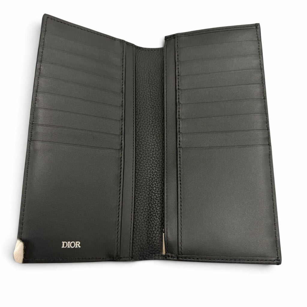 Dior Homme Saddle Leather Logo Wallet Bifold Black — view 6
