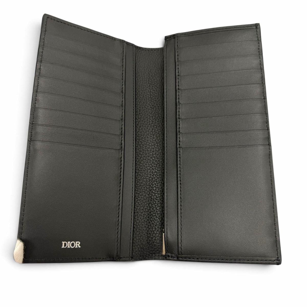 Dior Homme Saddle Leather Logo Wallet Bifold Black — view 6